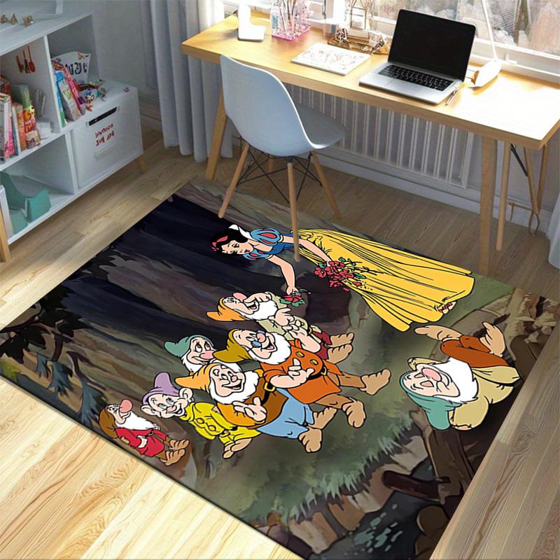 Snow White Seven Dwarfs Carpet For Playroom Bedroom Living Room Sofa Home Decorkids Game Area Rug Nonslip Floor Mat