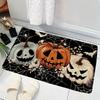 Хэллоуин Тыква Украшение Ковер Черные Тыквы Дизайн Паутина Коврик для Пола Страшный Жуткий Декоративный Коврик для Входной Двери Коврики