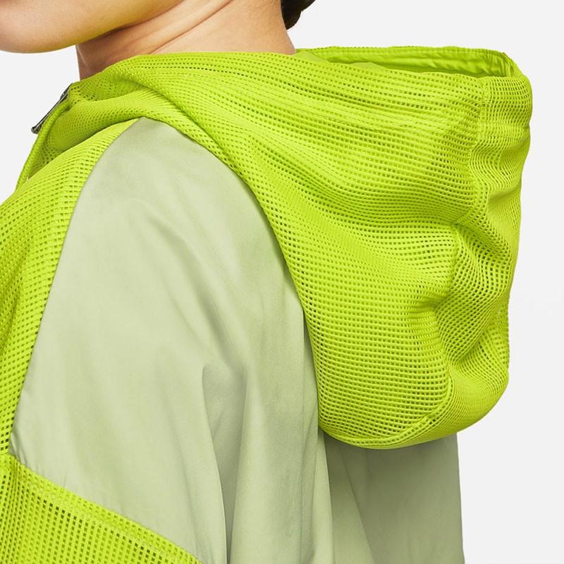 Nike Укороченные Пальто Женские Зеленые С Капюшоном Тонкие DO7259-321