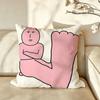 Meme mmeme PPink RRabbit Cushion Cover Pillow Case Antidustmite Pillowcase Silky Short Plush Sofa Cushion Cover hot