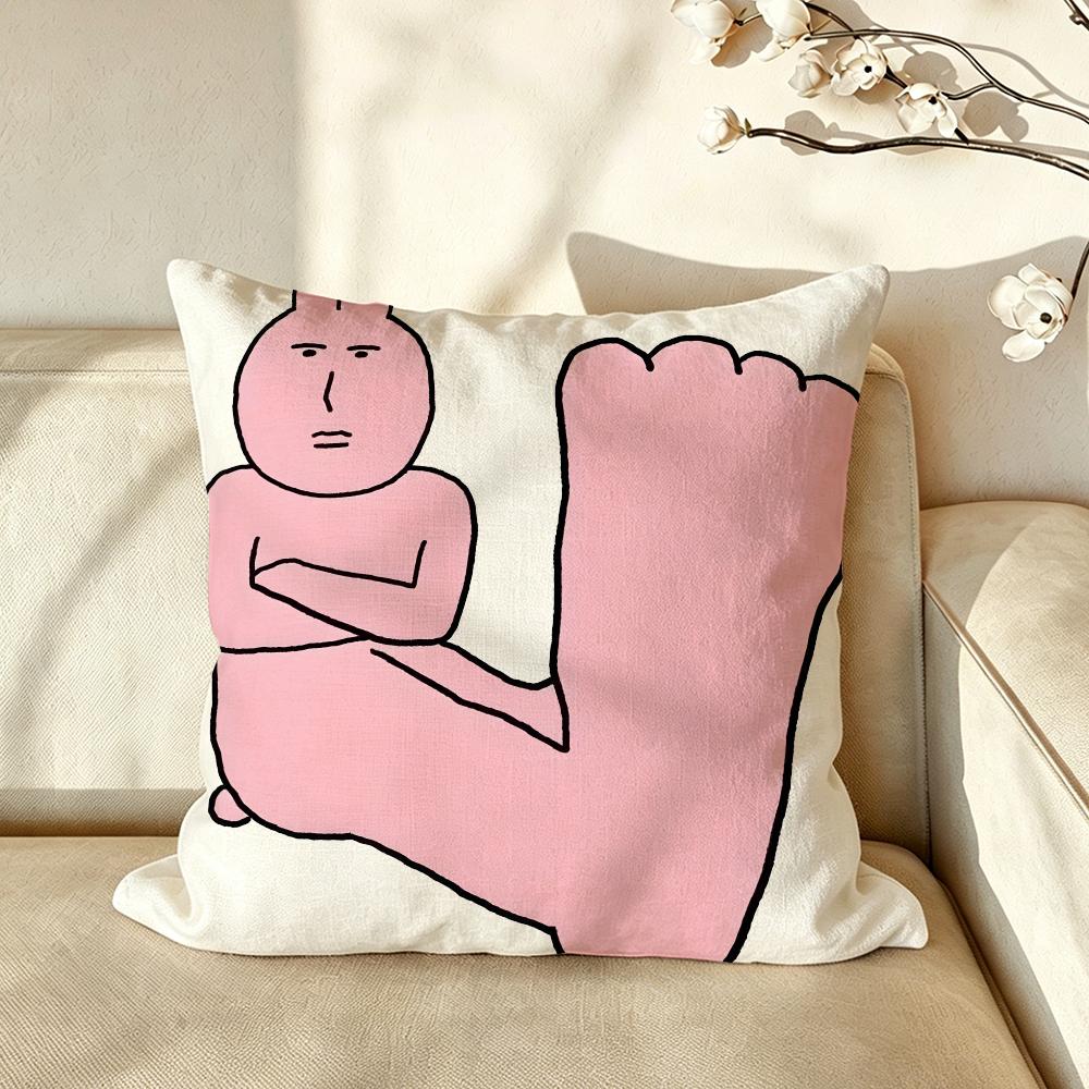 Meme mmeme PPink RRabbit Cushion Cover Pillow Case Antidustmite Pillowcase Silky Short Plush Sofa Cushion Cover hot