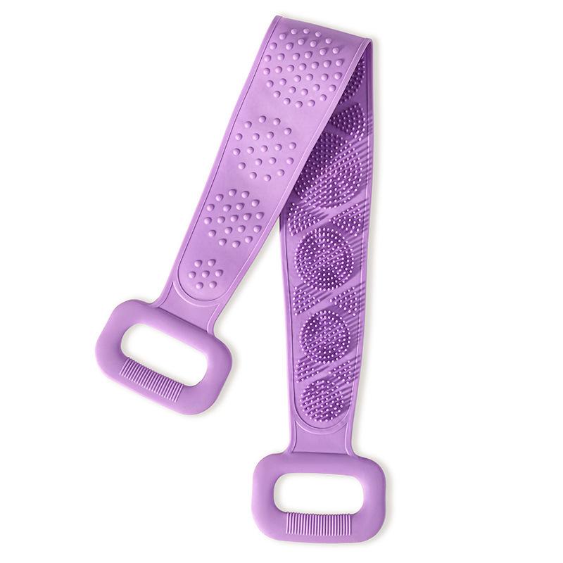 Dual-Sided Silicone Exfoliating Bath Towel for Strong Cleansing Ideal for Hands and Back