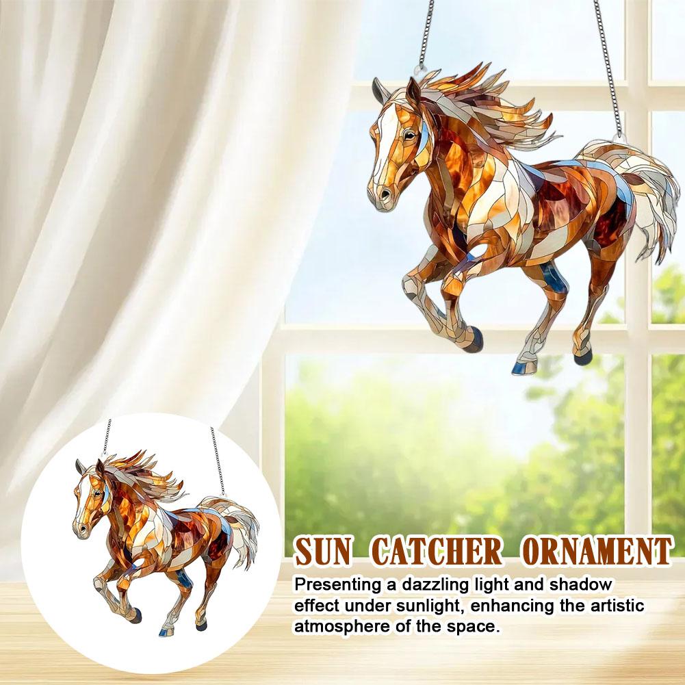 2D Horse Pendant Window Sun Capture Decoration As A Gift Decoration Pendant For Year Of The Horse Gifts