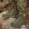 Fashion Mens Tactical Boots Mens Desert Waterproof Work Safety Shoes Climbing Hiking Shoes Ankle Mens Outdoor Boots