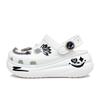 Crush Clog Aoyama Infinite Silver Trails Hand-Painted Graffiti Versatile Puff Fashion Casual Clogs Women's Black and White