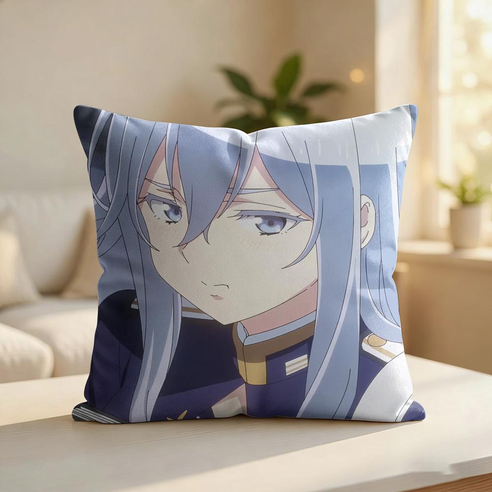 EEighty Six Anime Cushion Cover Silky Short Plush Invisible Zipper Dustproof Sofa Pillow Case For Home Decor