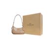 Coach Сумка-тоут Teri 19 с логотипом-буквой, из покрытого холста, для ношения в руке, через плечо, на плече, мини, женская, бежевая CAJ93-IMEQO