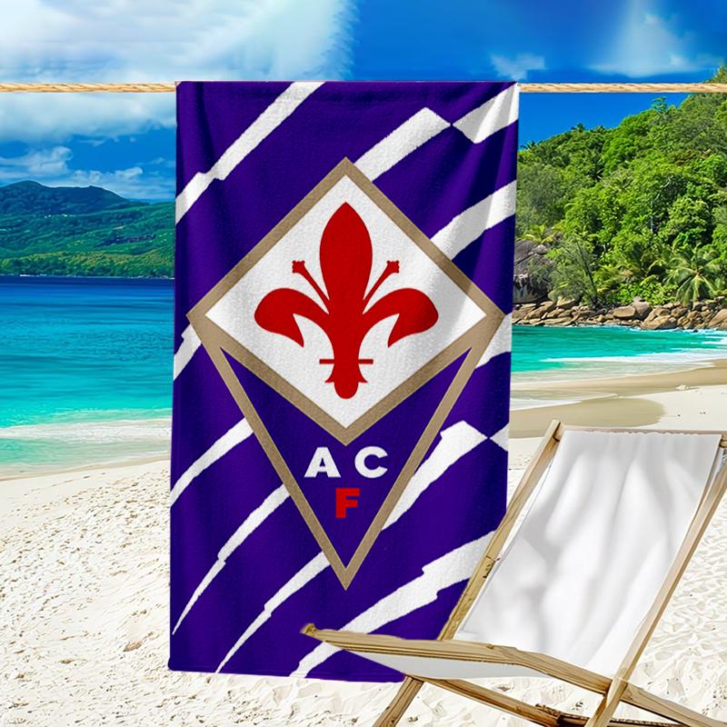Fiorentina Football Club Beach Towel - Soft, Absorbent Microfiber, Lightweight, Ideal for The Beach, Parties, Travel, Camping fan gifts