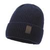 Men's Winter Knitted Hat Velvet Thick Warm Wool Hat Windproof Sleeve Cap for Riding