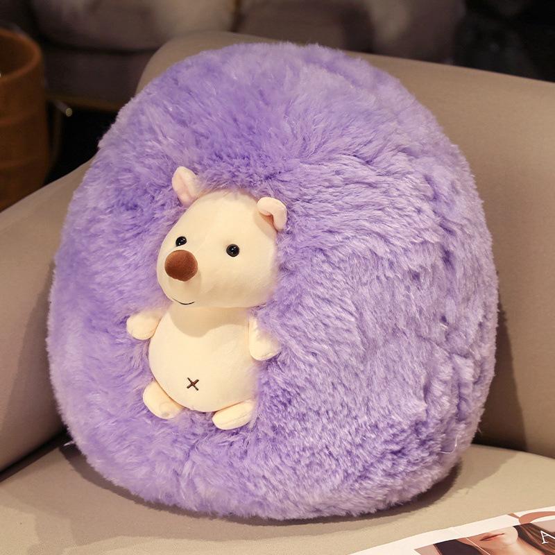 Simulated Long-haired Hedgehog Doll Sleeping Hug Plush Toy Cute Animal Pillow Comfort Doll Gift