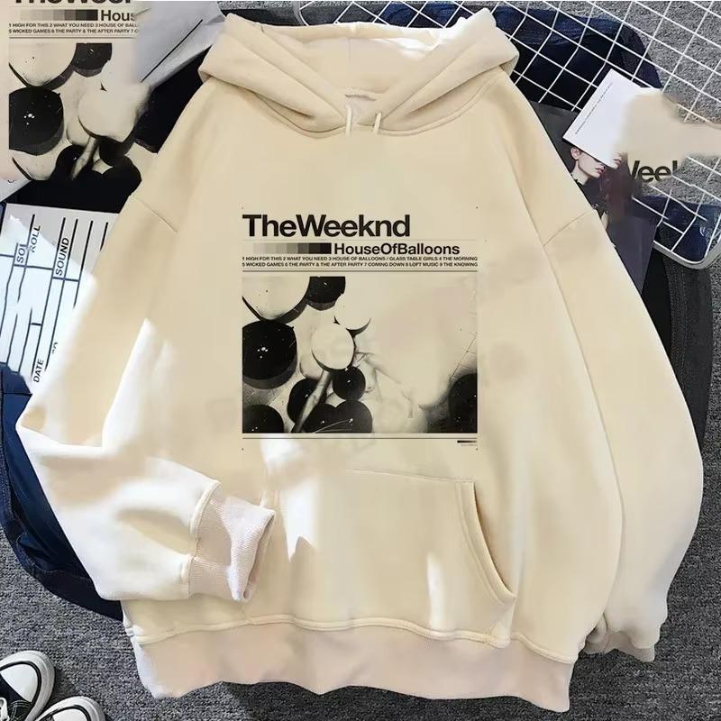 Мужская толстовка The Weeknd Осень и Зима Уличный Повседневный Фитнес Бег Спорт Взрослый С капюшоном Свитшот