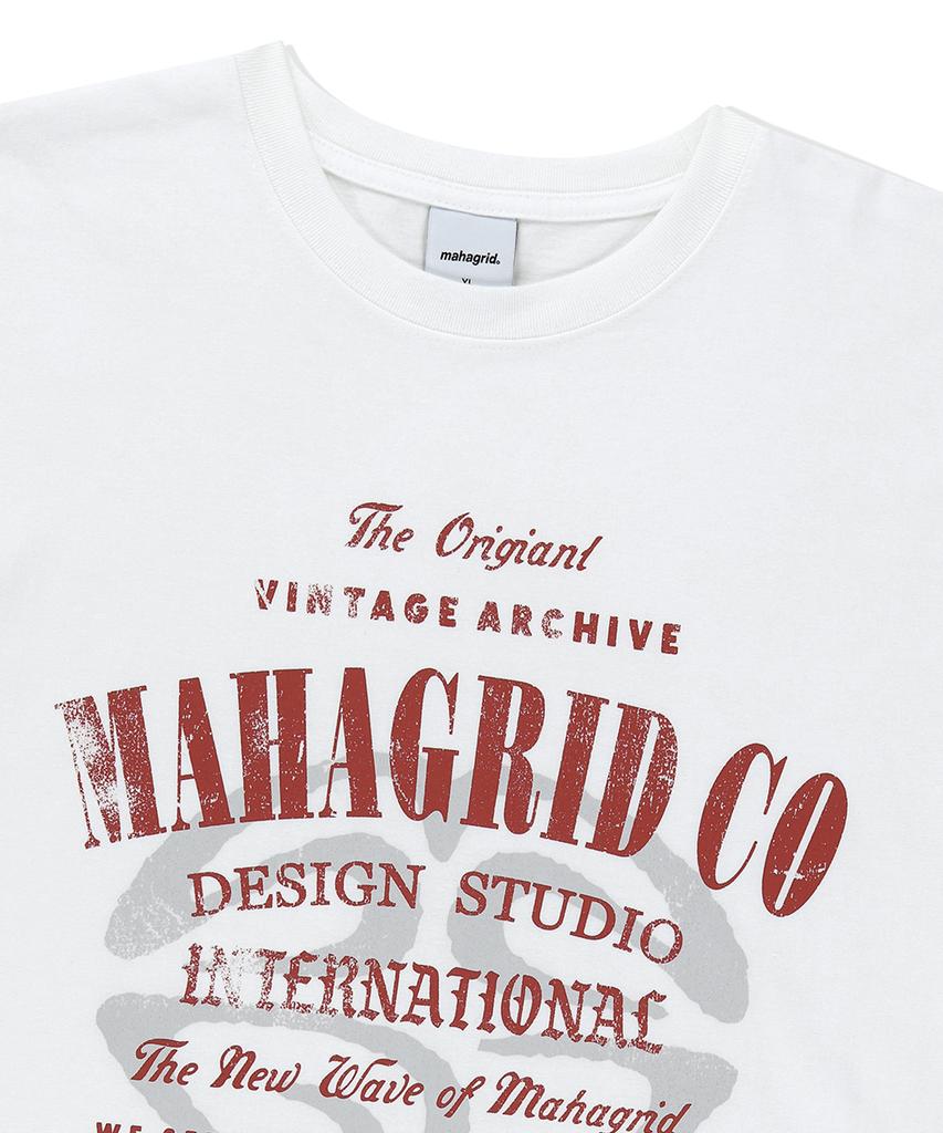 MAHAGRID Archive Logo Tee White(Mg2Fmmt513A)