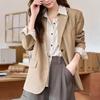 Блейзер для женщин 2023, осенний новый корейский стиль, элегантное офисное женское универсальное модное повседневное женское пальто MXC41W0067
