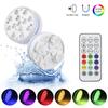 Подводные светильники для бассейна из 13 светодиодов с радиочастотным дистанционным управлением, RGBW, 16 цветов, на батарейках