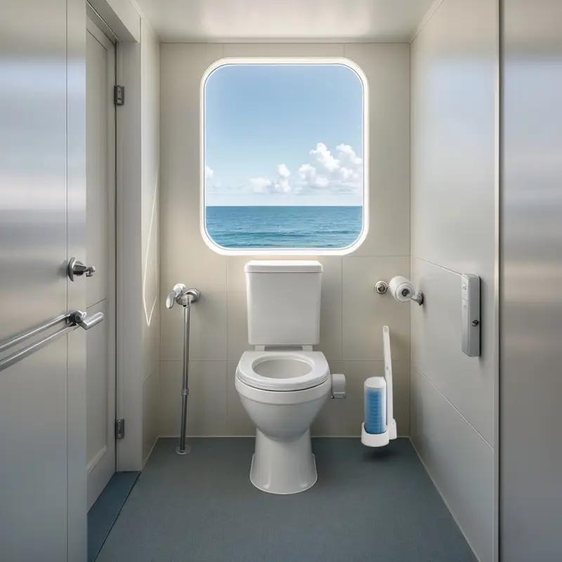 Toilet Brush & Holder Set - Disposable Replaceable Brush Heads, Wall-Mounted, Ideal for Bathroom & Commercial Cleaning