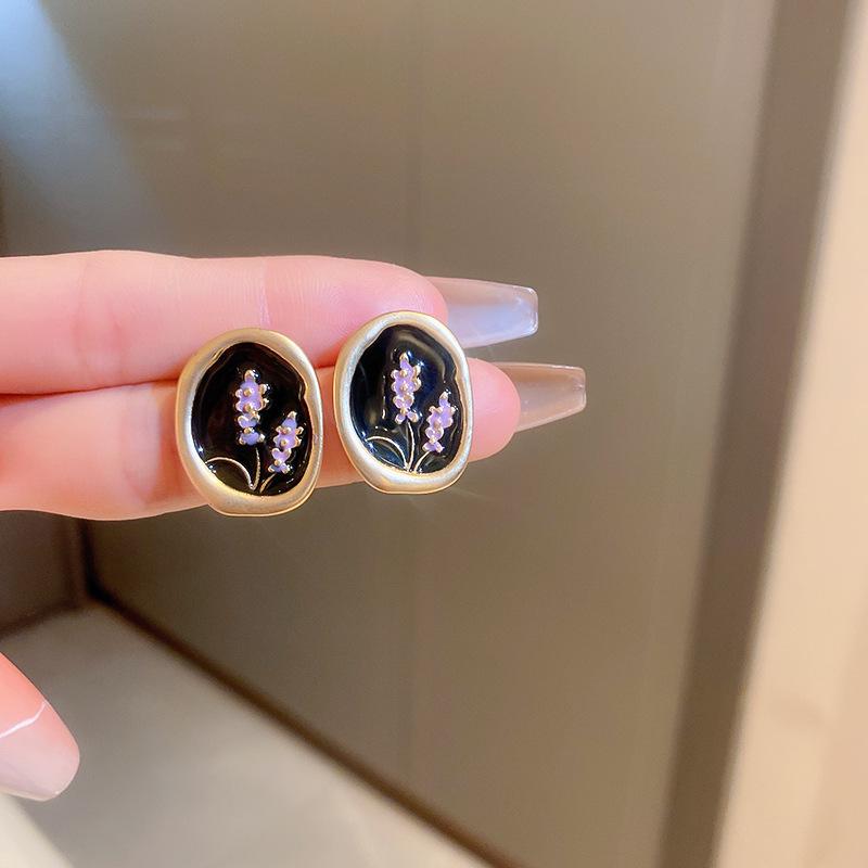 Серьги-капли геометрической формы Анкара из серебряной иглы – Ретро Высокая мода для женщин