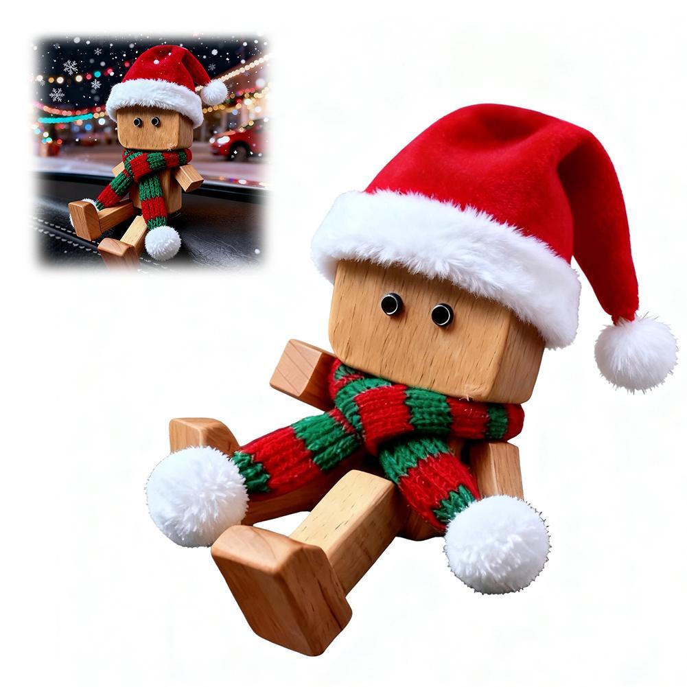 Shaking Wooden for Man Gift It Comes with Vivid Expression Accessories, Desktop, Bookshelf, Car Decorations Christmas Gift U2B6