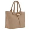 LONGCHAMP Le Roseau Cow Leather Handbag, Shoulder Bag Women's Desert 10327HJE526