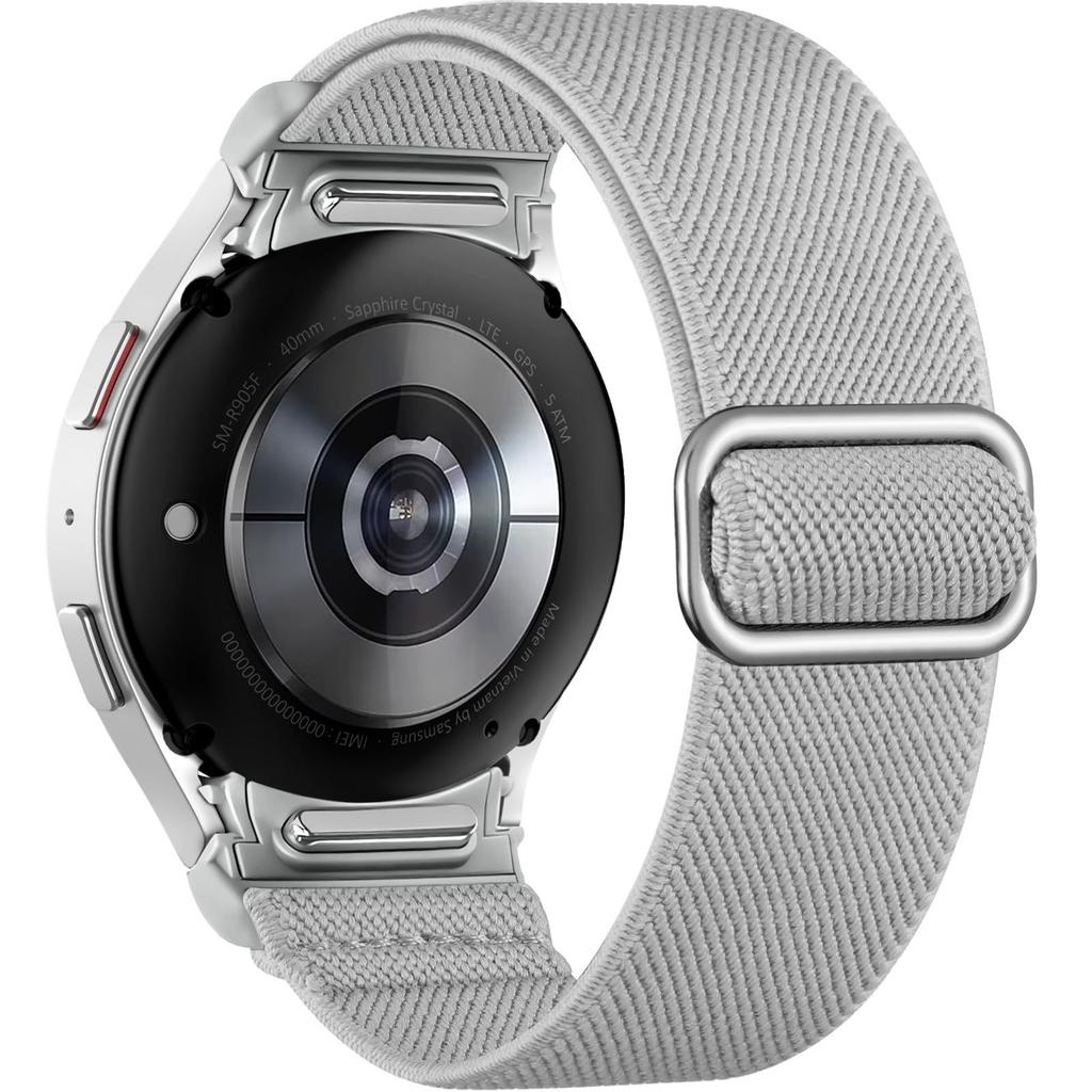 Ремешок без зазоров для Samsung Galaxy Watch 7 6 5 4 40мм 44мм/5 pro 45мм Эластичный нейлоновый браслет Ремешок для Galaxy watch 6 classic 47мм 43мм