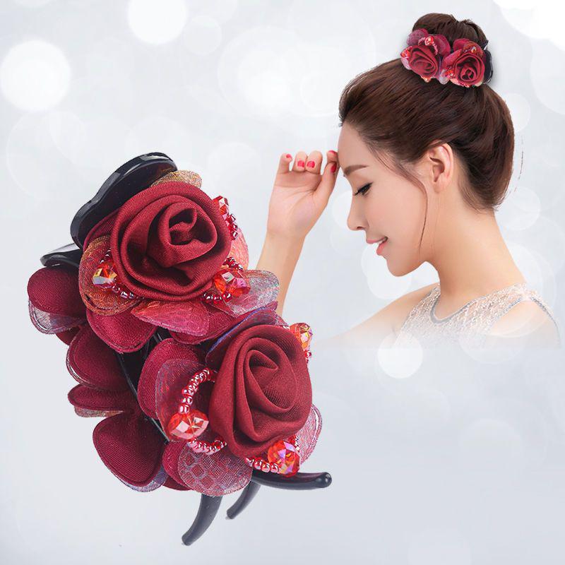 Высококачественная женская большая заколка-краб для волос для осени/зимы - Элегантная заколка-акула для конских хвостов