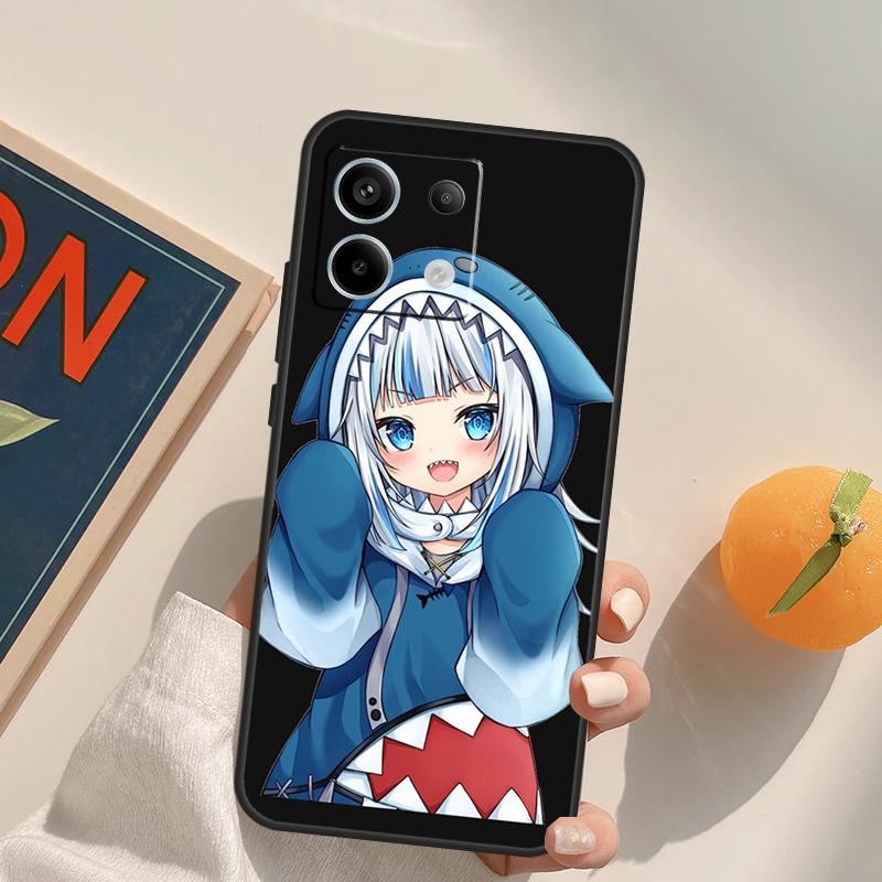 Anime Hololive Gawr Gura Funda For Xiaomi Redmi Note 9 10 11 12 13 14 Pro 9S 10S 11S 12S Redmi 13C 10C 12C 14C Case