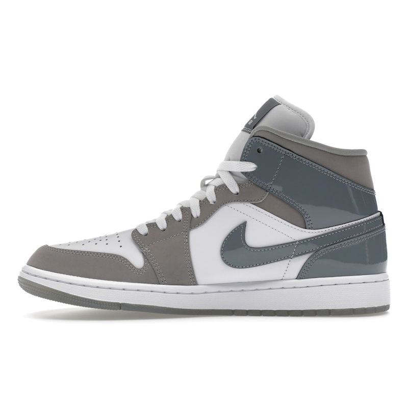 Air Jordan 1 Mid SE Patent Cool Grey Unisex Sneakers White Medium-Grey HF3216-100