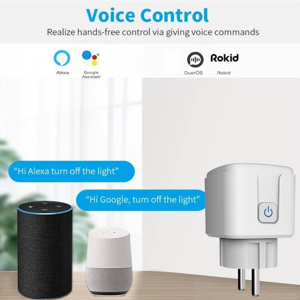 EWeLink 16A/20A EU WiFi Умная вилка Монитор мощности Таймер Приложение Голосовое управление Работает с Alexa Google Home SmartThings Яндекс Алиса