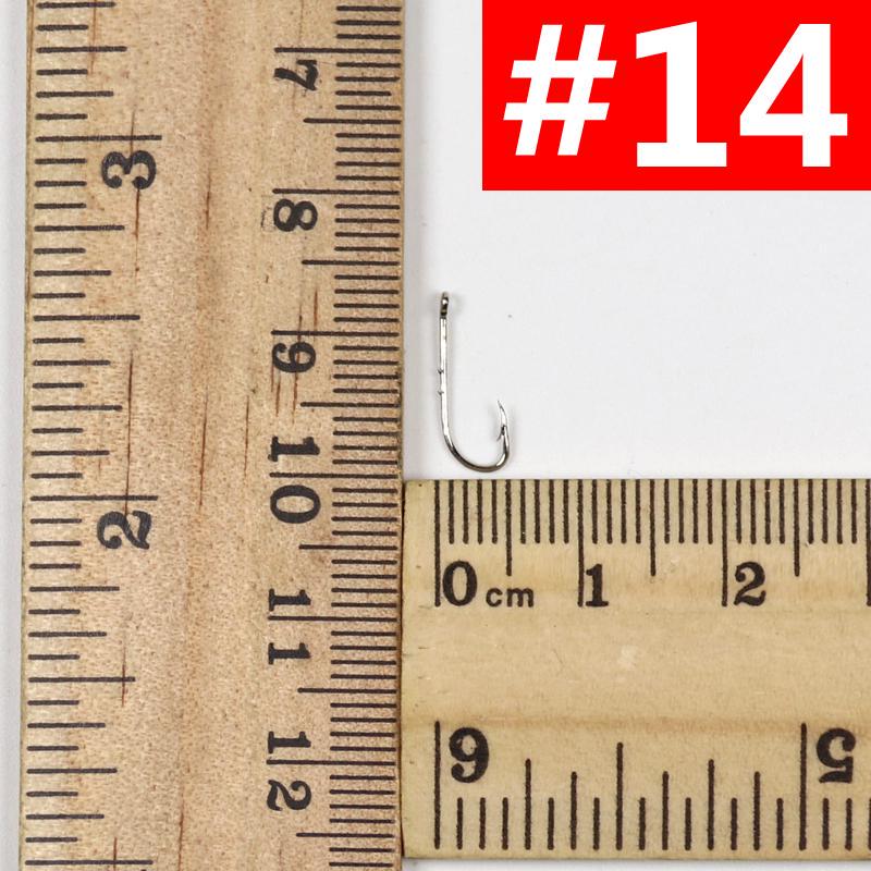 Набор из 50 острых рыболовных крючков Baitholder для червя или приманки. Размер 10 12 14 1/0 2/0