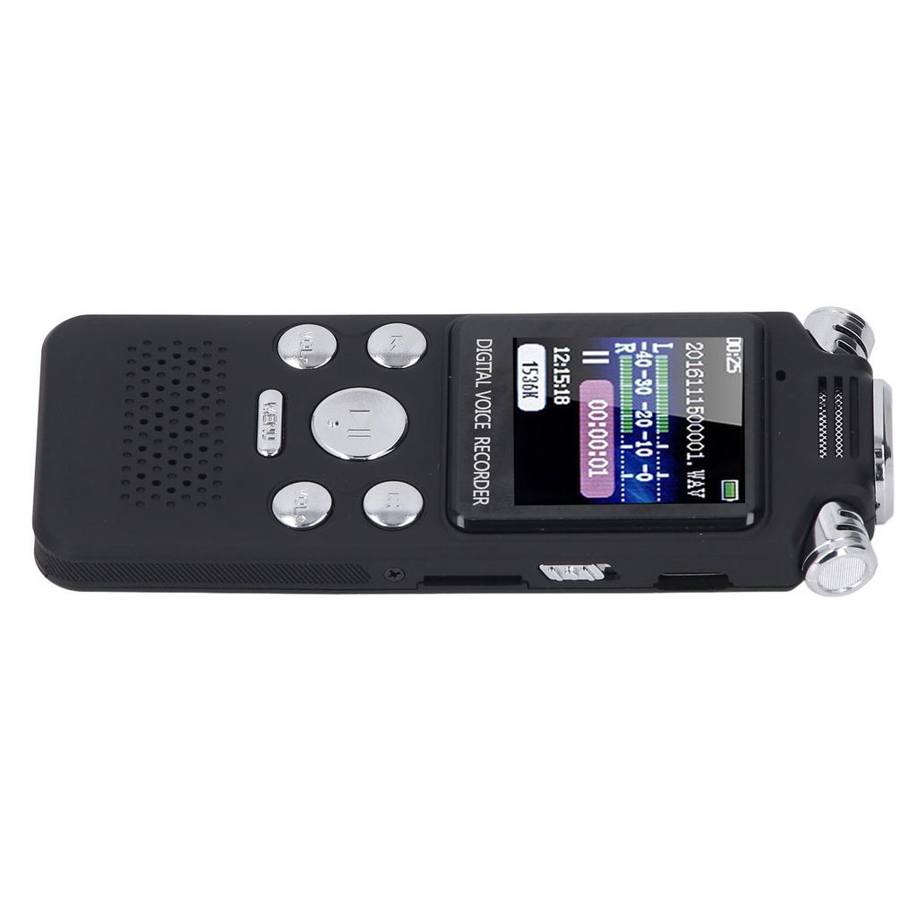 Digital Voice Recorder with Speaker Double Microphone 0.8 Inch LCD Screen MP3 Player Noise Cancellat