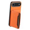 For iPhone 17 Air Case with Card Slots Kickstand Calf Texture Leather Phone Back Cover