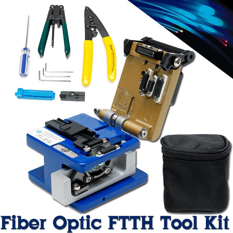 FC-6S Инструмент для сращивания оптического волокна FTTH Резка волокна Нож для волокна Скалыватель волокна Измеритель оптической мощности Резак для волокна Набор инструментов