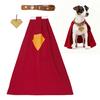Superhero Dog Costume Set Superhero Cape with Collar ID Tag Pets Cosplay Outfit for Dogs Cats Fun Role Play Costume Party