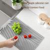 Силиконовый коврик для сушки посуды, складной коврик для сушки посуды, большой коврик для сушки, экологически чистый сушилка, термостойкий горшок