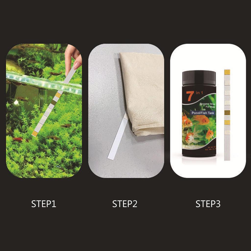 7 в 1 Тестовые полоски для аквариума Тестовые полоски для воды в бассейне, пруду, аквариуме Тестирование для пресной и соленой воды