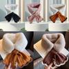 Cross Neck Scarves Shawl Wool Collar Warm Knitted Scarf  Winter