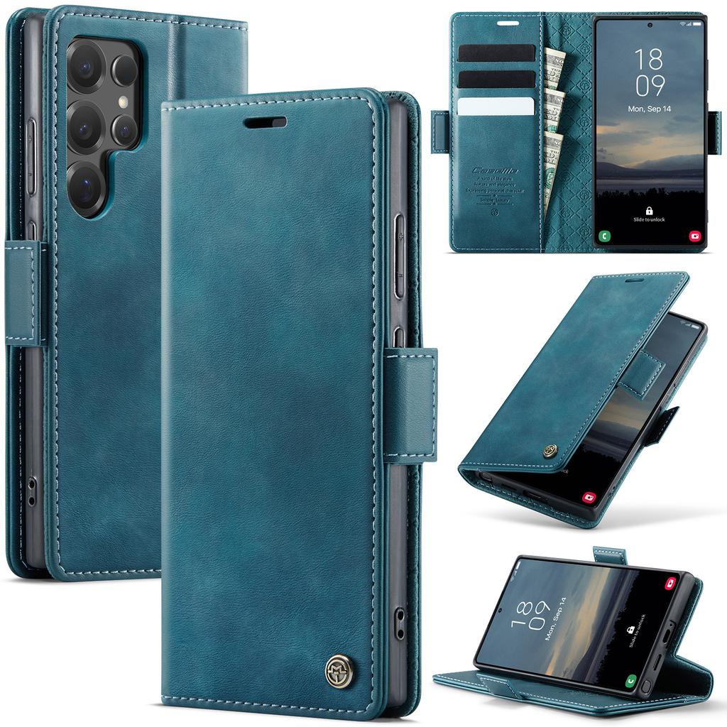 Кожаный чехол-книжка с карманом для карт для Samsung Galaxy S25 S24 S23 S22 Note 20 Ultra Coque Магнитная подставка Ударопрочный чехол