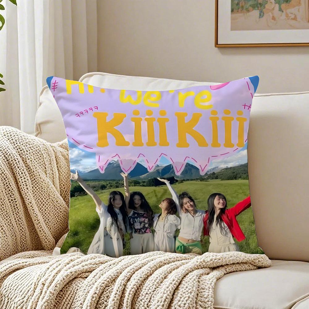 GirlGroup Kpop KKIIIKIII Cushion Cover Pillowcase Antidustmite living Room Sofa Decor Cushion Room