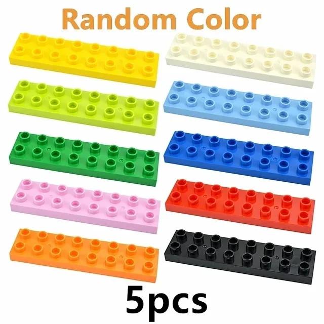 Duploes Big Size Baseplate Multiple Sizes 16x16 8x8 4x4 Bricks Assembly Plates Large Particles Figures Building Blocks Kid Toys