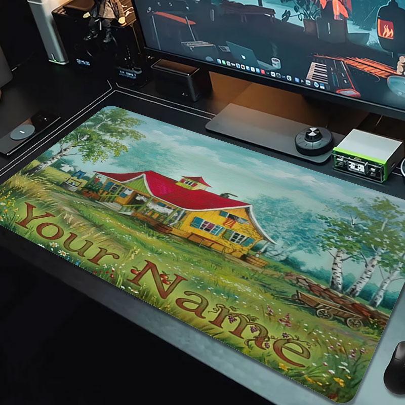 Pippi Longstocking Custom Name Large Size Mouse Pad Large Gaming Table Cushion Non-slip Laptop Tablet Big Mousepad XXL Mat Mini PC Playmat With Lock e
