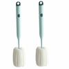 2pcs Sponge Head Long Handle Scrub Brush Long Handle Design Cup Washing Brush  Stain Removal