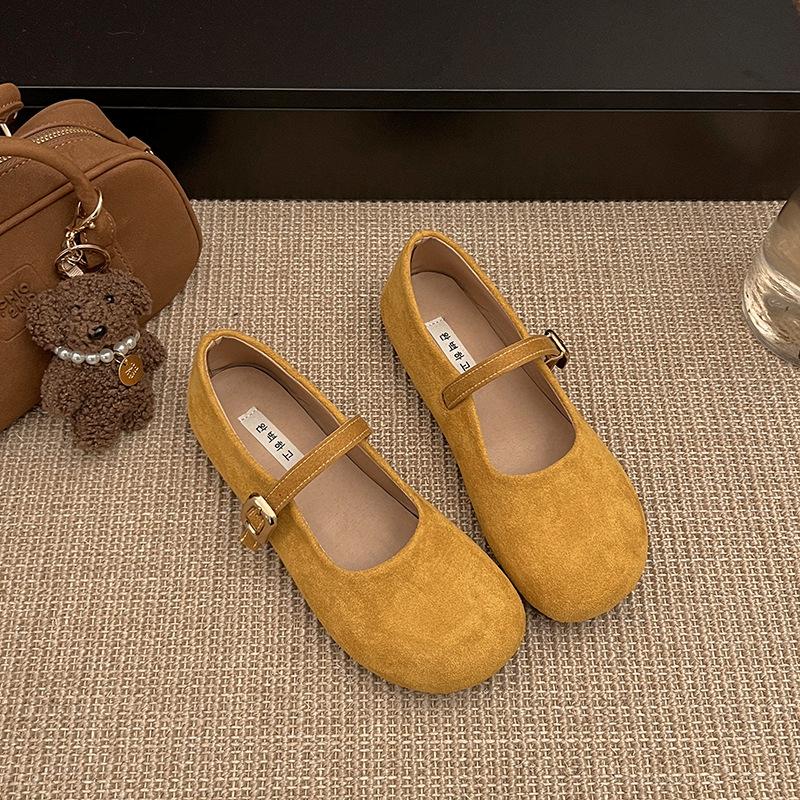 Lightweight and Breathable Retro French Flat-soled Single Shoes Women's 2025 New Spring Versatile One-pedal Mary Jane Single Shoes