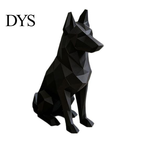 Минималистичная скульптура собаки 3D-печатная геометрическая фигурка овчарки, для скандинавского роскошного декора, легкий домашний декор, акцент на стол в прихожей, ТВ-тумбу, подарок