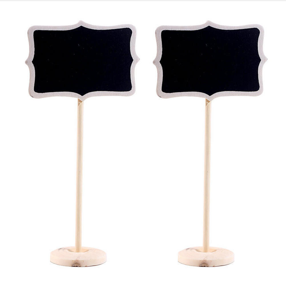 1Pc Mini Chalkboard Chalkboard Rectangular Angled Wedding Table Number Sign