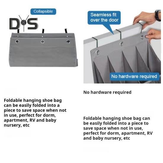Door Shoe Organizer Hanging Bag Large Capacity Easy Access Simple Installation Versatile Shoe Holder Storage Bag