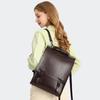 Genuine Leather Preppy Backpack Vintage Commuter Bag Cowhide Backpack for College Students