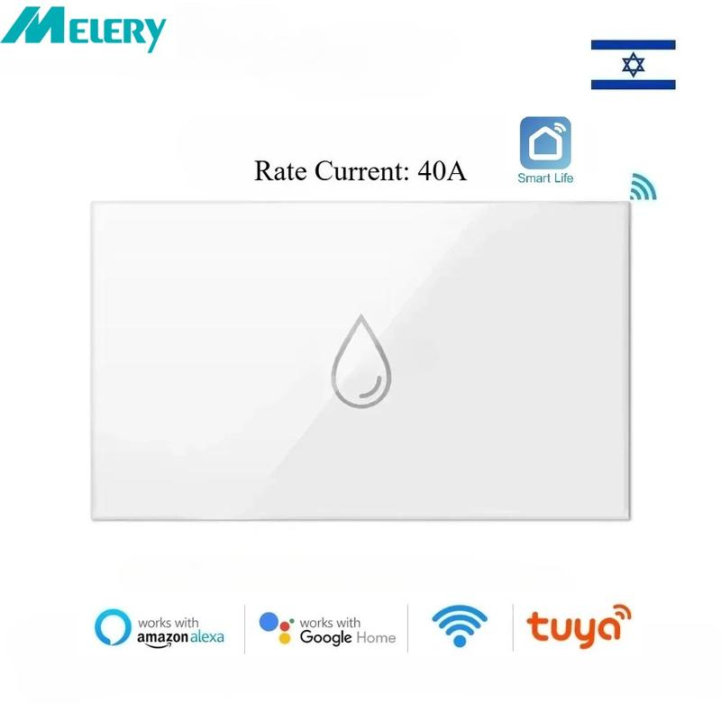 Melery Tuya WiFi Бойлер Водонагреватель Израиль Переключатель Умная Розетка 40А Расписание Голосовое Управление Приложение Google Home Alexa Echo Dot