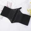 1PC Women's Elastic Belt, Fashionable Elastic Wide Waist Seal, New Casual Skirt Decorative Black Belt