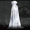 Halloween Cloak Shiny Hooded Solid Color Full Length Men Women Kids Adults Wizard Death Cosplay Cape Masquerade Costume Party Prop Supplies