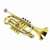 Gold Kid Trumpet Toy with 4 Colored Keys Interesting Educational Musical Children Trumpet Toy
