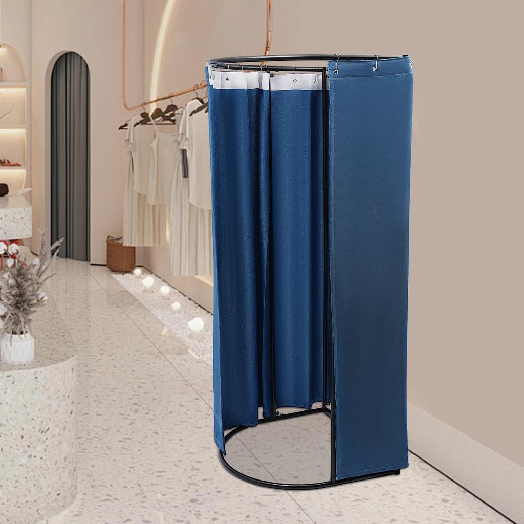 Портативная примерочная с занавеской - Льняная фланелевая ткань примерочная для магазина одежды и дома - Отдельно стоящая кабинка для переодевания